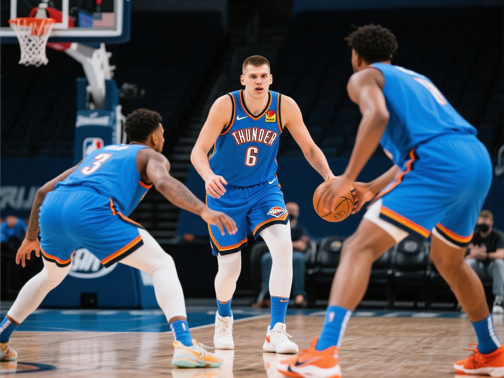 决战前夕!雷霆官方发布球员训练照片,备战明日对阵掘金的G1 尤其是在面对约基奇这样的球员时,雷霆可以