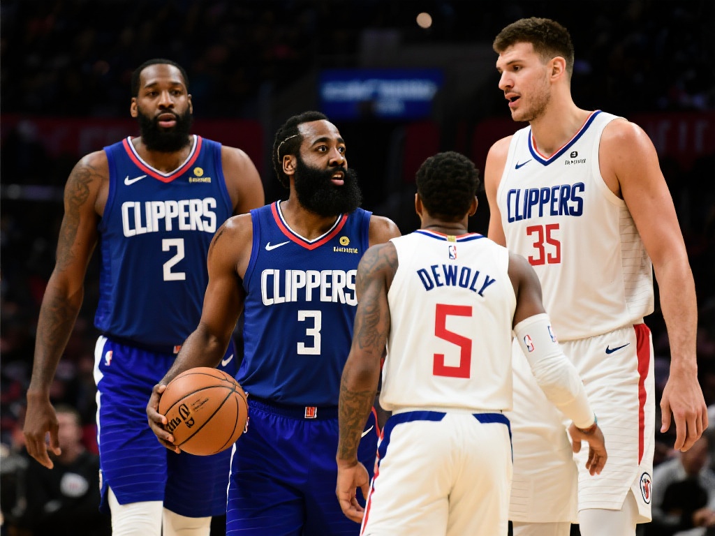 快船阵容揭晓:哈登领衔,伦纳德与祖巴茨联手出战 在NBA的激烈竞争中,洛杉矶快船队一直以